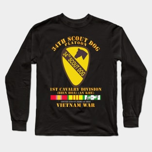 34th Scout Dog Platoon w VN SVC Long Sleeve T-Shirt